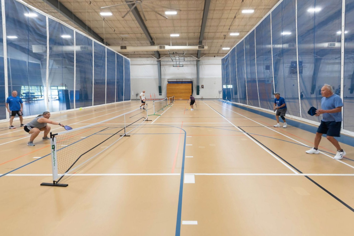 people playing pickleball